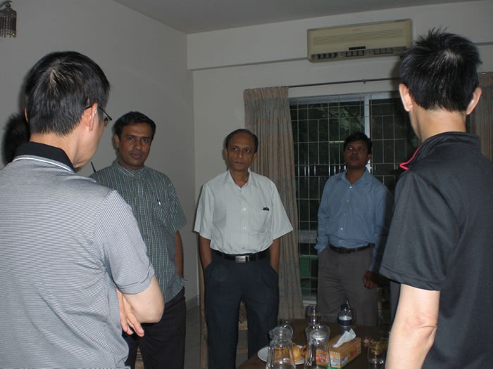 Consultation and prayer with the pastors from Dhaka